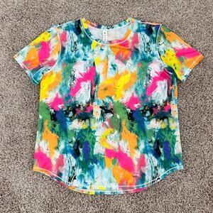 Lululemon High-Neck Running & Training Tee No Limits White Multicolor Women's 8